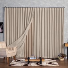 Cortina Microfibra Com Linho 5,00x2,30 Para Trilho Duplo Avelã