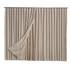 Cortina Microfibra Com Linho 5,00x2,30 Para Trilho Duplo Avelã