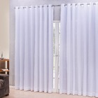 Cortina Microfibra Com Linho 5,00x2,30 Para Varão Simples Bra