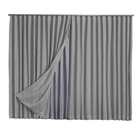 Cortina Microfibra Com Linho 5,00x2,50 Para Trilho Duplo Cinza