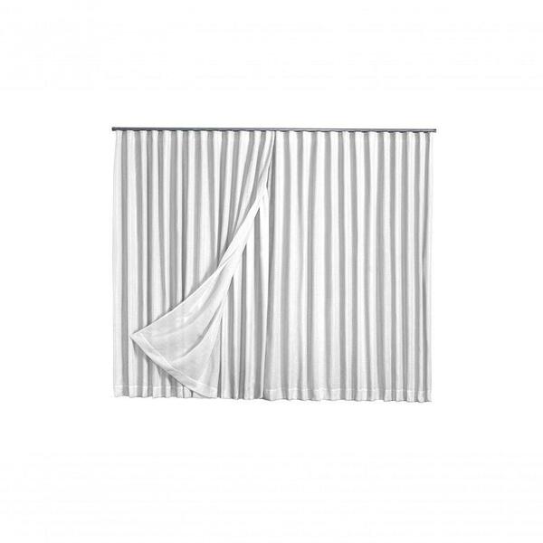 Cortina Microfibra Com Linho 6,00x2,30 Para Trilho Duplo Bran