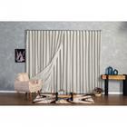 Cortina Microfibra Com Linho 6,00x2,30 Para Trilho Duplo Palha