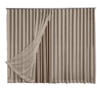 Cortina Microfibra Com Voil 2,80x1,80 Para Trilho Duplo Avelã