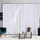 Cortina Microfibra Com Voil 3,00x2,30 Para Trilho Duplo Branco