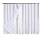 Cortina Microfibra Com Voil 3,00x2,30 Para Trilho Duplo Branco