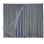Cortina Microfibra Com Voil 3,00x2,80 Para Trilho Duplo Cinza