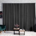 Cortina Microfibra Com Voil 4,00x2,30 Para Trilho Duplo Preto