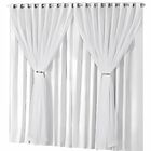 Cortina Microfibra Com Voil 5,00x2,30 Para Varão Duplo Branco
