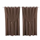 Cortina Microfibra Com Voil 5,00x2,80 Para Varão Simples Marr