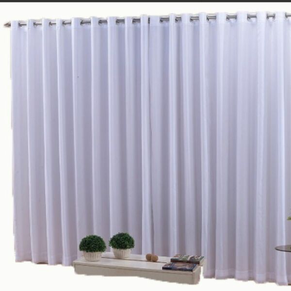 Cortina Microfibra Com Voil 6,00x2,80 Para Varão Duplo Marrom