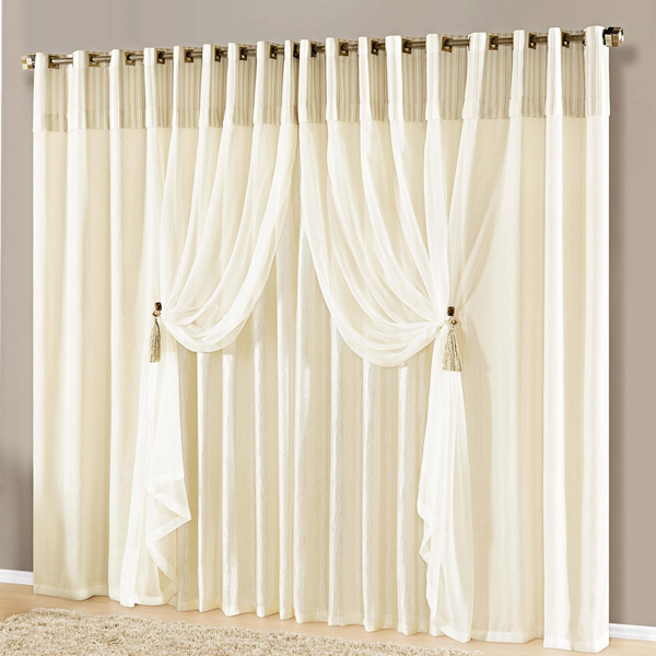 Cortina Millenyum 3 00m X 2 50m Sala Quarto Para Varão - Palha