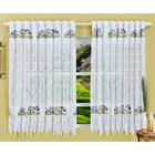 Cortina Mini Lady Renda Estampada 2,20x1,20m Branca Beija Flor