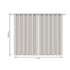 Cortina Misto Algodão e Poliéster Veneza Natural 4,00x2,60m Beca Decor