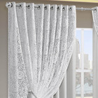 Cortina Monalisa 2 00m X 1 70m Tecido Blackout Com Renda Flor