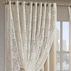 Cortina Monalisa 2 00m X 1 70m Tecido Blackout Com Renda Flor