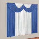 Cortina Montreal 2 Mts Em Malha Janela Sala Quarto Azul - 100