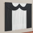 Cortina Montreal 3 Mts Em Malha Janela Sala Quarto Preto - 10