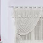 Cortina Nina Tecido Voal 3,00m X 2,80m Para Varão Simples - P