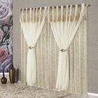 Cortina Nobreza Luxo Para Varão Tecido Seda Amassada E Voal 3