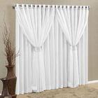 Cortina Ômega Tecido Linho Fino E Voal 2,00m X 1,70m Janela -