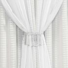 Cortina Ômega Tecido Linho Fino E Voal 3,00m X 2,00m Janela -