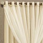 Cortina Ômega Tecido Linho Fino E Voal 3,00m X 2,00m Janela -