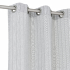 Cortina Orquidea Ilhós Algodão e Políester Cinza 2,60x2,30m 2 Folhas Vestis