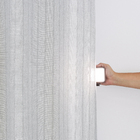 Cortina Orquidea Ilhós Algodão e Políester Cinza 2,60x2,30m 2 Folhas Vestis