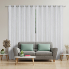 Cortina Orquidea Ilhós Algodão e Políester Cinza 4,00x2,50m 2 Folhas Vestis