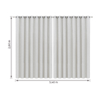 Cortina Orquidea Vestis Ilhós 2 folhas 5,40x2,60m Cinza