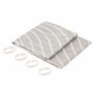 Cortina para Box 1,98x1,80cm Poliéster Ondas Cinza Komlog