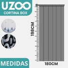 Cortina Para Box Banheiro Antimofo Poliéster 198x180cm Folhag