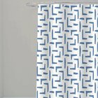 Cortina Para Box Banheiro Antimofo Poliéster 198x180cm Geomét