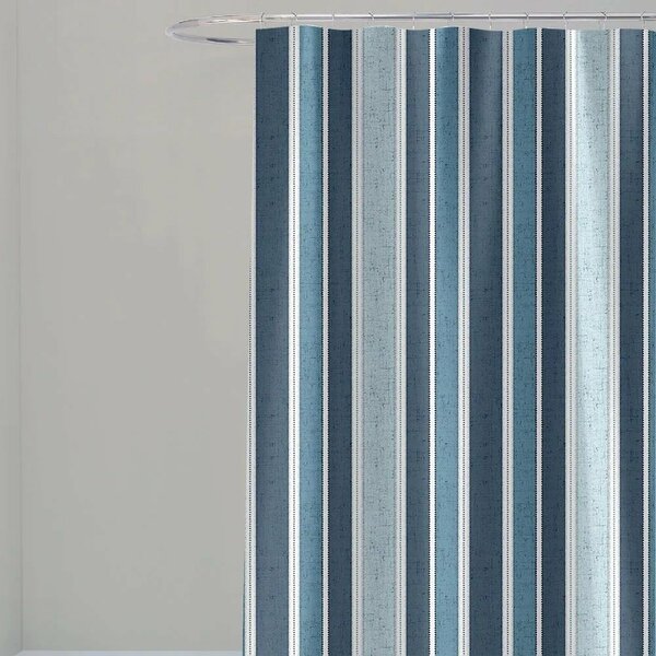 Cortina Para Box Banheiro Antimofo Poliéster 198x180cm Listra