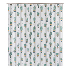 Cortina para Box Poliéster Cactos Verde 1,98x1,80m Bella Casa