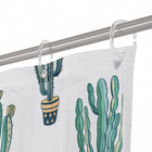 Cortina para Box Poliéster Cactos Verde 1,98x1,80m Bella Casa