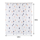 Cortina para Box Poliéster Lhama Diversos 1,98x1,80m Bella Casa