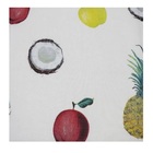 Cortina Para Cozinha Com Passante 2.00x1.50m Flores E Frutas