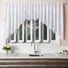 Cortina Para Cozinha De Renda Branca Tulipinha 300cm X 100cm