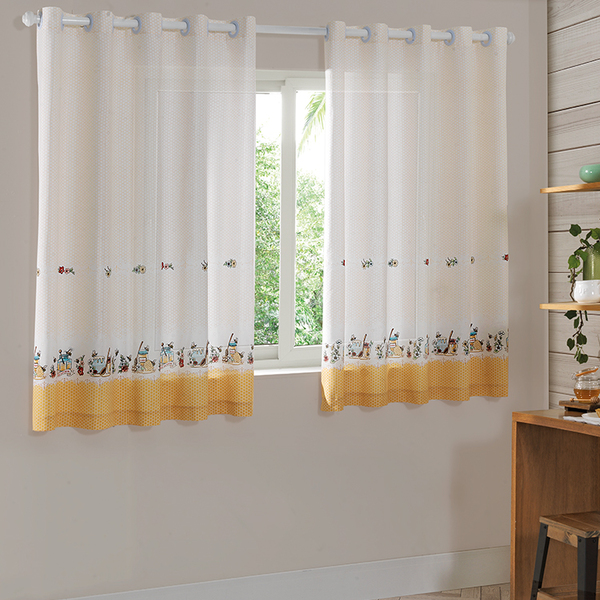 Cortina Para Cozinha Estampada Athenas Olga 200x120cm Döhler