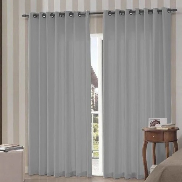 Cortina Para Janela Barcelona 3,00x 2,50  Admirare  Cinza
