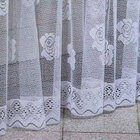 Cortina Para Pia De Cozinha De Renda 1,42m X 80cm Branca