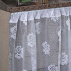 Cortina Para Pia De Cozinha De Renda 1,42m X 80cm Branca