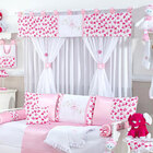 Cortina Para Quarto Infantil Rosa Bailarina Com Voal 2m x 1,5