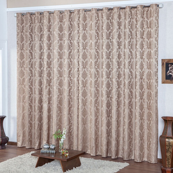 Cortina Para Quarto Jacquard Avelã 2,70m X 1,80m - Ideal Para