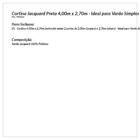 Cortina Para Quarto Jacquard Preta 4,00m X 2,70m - Ideal Para