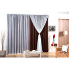 Cortina Para Quarto Tabaco Clássica Com Voal 2m X 1,70m De Al