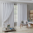 Cortina Para Quarto Voil Com Forro Ideia Para O Verão 4,00mx2