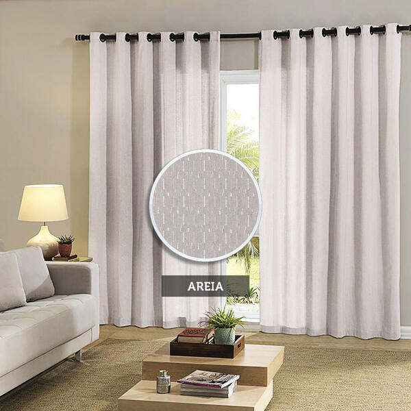 Cortina Para Sala / Quarto Rustica Muralle 2 6 X 2 3 - Bella