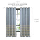 Cortina Para Sala Blackout Estampada Com Ilhos 2,20 X 2,40 M